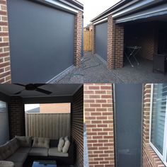 Ziptrack blinds for balcony installation